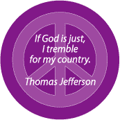 If God is Just I Tremble for My Country--PEACE QUOTE KEY CHAIN