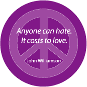 Anyone Can Hate It Costs to Love--PEACE QUOTE KEY CHAIN