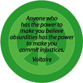 Power to Make Believe Absurdities Power to Commit Injustices--PEACE QUOTE KEY CHAIN