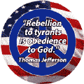 Rebellion to Tyrants Obedience to God--PEACE QUOTE STICKERS