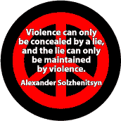 Violence Concealed by Lies Maintained by Violence--PEACE QUOTE KEY CHAIN