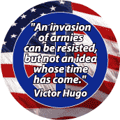 Invasion of Armies Resisted Not Idea Whose Time Has Come--PEACE QUOTE KEY CHAIN