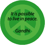 It is Possible to Live in Peace--PEACE QUOTE KEY CHAIN