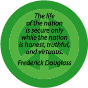 Nation Secure While Honest Truthful Virtuous--PEACE QUOTE KEY CHAIN