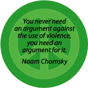 Never Need Argument Against Violence--PEACE QUOTE KEY CHAIN