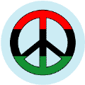 PEACE SIGN: African American Flag Colors Light Blue Background--POSTER