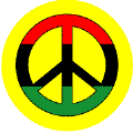 PEACE SIGN: African American Flag Colors Yellow Background--POSTER