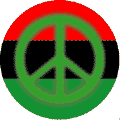 Fuzzy Green PEACE SIGN African American Flag Colors--KEY CHAIN