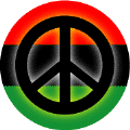 Glow Black PEACE SIGN African American Flag Colors--KEY CHAIN