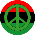 Green PEACE SIGN African American Flag Colors--KEY CHAIN