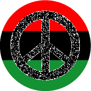 PEACE SIGN: Heavenly Peace African American Flag Colors--STICKERS