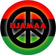 Kwanzaa Principle UJAMAA--African American PEACE SIGN STICKERS