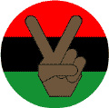 Peace Hand Black African American colors--BUTTON