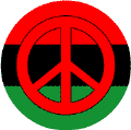 Red PEACE SIGN African American Flag Colors--BUTTON