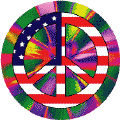 1960s Hippie Peace Flag 3 - American Flag STICKERS