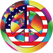 PEACE SIGN: 1960s Hippie Peace Flag 8--KEY CHAIN