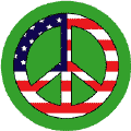 PEACE SIGN: Greenpeace USA 2 - Patriotic BUTTON