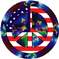 Hippie Art Peace Flag 16 - American Flag STICKERS