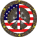 PEACE SIGN: Hippie Art Peace Flag 28 - American Flag KEY CHAIN