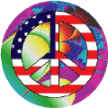 Hippie Art Peace Flag 3--KEY CHAIN