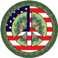 PEACE SIGN: Hippie Chic Peace Flag 5--STICKERS