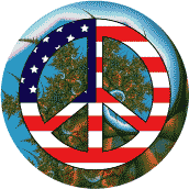 PEACE SIGN: Hippie Commune Peace Flag 5 - American Flag KEY CHAIN