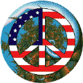 PEACE SIGN: Hippie Commune Peace Flag 5 - American Flag KEY CHAIN