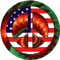 Hippie Culture Peace Flag 2--BUTTON