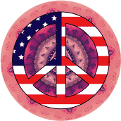 PEACE SIGN: Hippie Culture Peace Flag 4--STICKERS