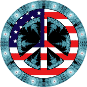 Hippie Era Peace Flag 1--BUTTON