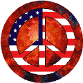 PEACE SIGN: Hippie Era Peace Flag 4--BUTTON