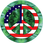 Hippie Fashion Peace Flag 9 - American Flag MAGNET