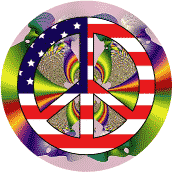 Hippie Festival Peace Flag 1--STICKERS