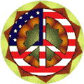 Hippie Flower Peace Flag 1--STICKERS