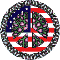 Hippie Flower Peace Flag 3--STICKERS