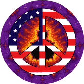 Hippie Icon Peace Flag 4--STICKERS