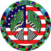 Hippie Icon Peace Flag 6--POSTER