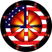 Hippie Icons Peace Flag 3--STICKERS