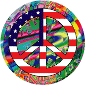 Hippie Tapestry Peace Flag 1--KEY CHAIN