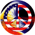 Hippie Tsunami Peace Flag--KEY CHAIN