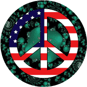 Karmic Space Peace Flag - Patriotic KEY CHAIN