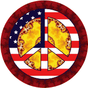 Mod Hippie Peace Flag 4--KEY CHAIN