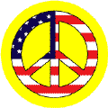 PEACE SIGN: Peace Flag 7 - Patriotic BUTTON