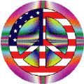 PEACE SIGN: Vintage Hippie Peace Flag 4--STICKERS