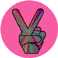 1960s Hippie Peace Hand 4--STICKERS