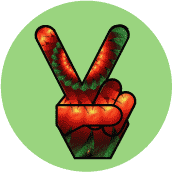 Funky Art Peace Hand 13--MAGNET