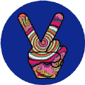 PEACE SIGN: Funky Art Peace Hand 23--STICKERS