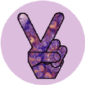 PEACE SIGN: Funky Art Peace Hand 24--KEY CHAIN