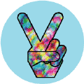 PEACE SIGN: Funky Art Peace Hand 26--POSTER