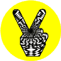 Funky Art Peace Hand 5--BUTTON